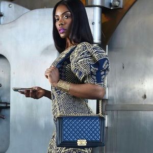 CHANEL Boy Flap Quilted Bag 2-Toned